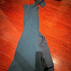Dress the Population Teal One-Shoulder Gown